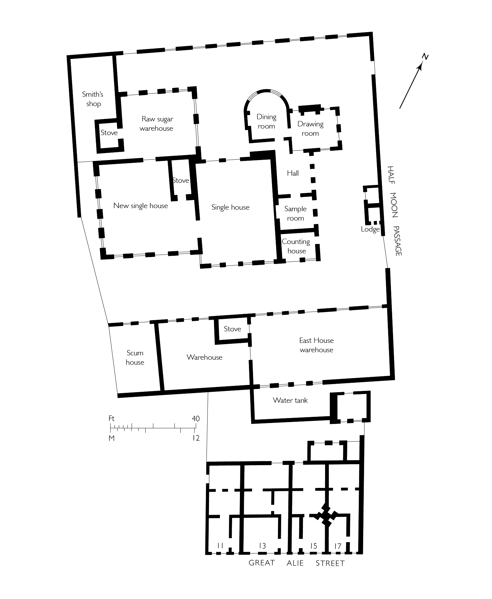 Survey of London Camperdown House, 6 Braham Street